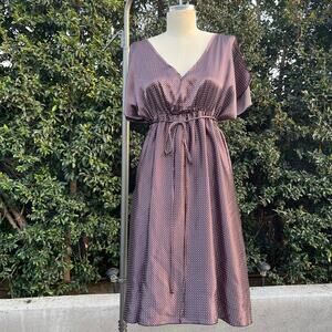 Vintage Il Loui USA Made Boho Y2K Cottagecore Polka Dot Dress Women’s Large